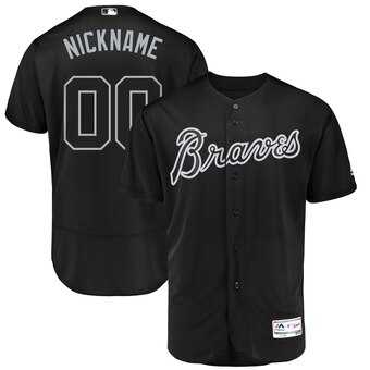Atlanta Braves Majestic 2019 Players' Weekend Flex Base Roster Customized Black Jersey,We sell and wholesale Atlanta Braves Majestic 2019 Players' Weekend Flex Base Roster Customized Black Jersey on line form chian!
